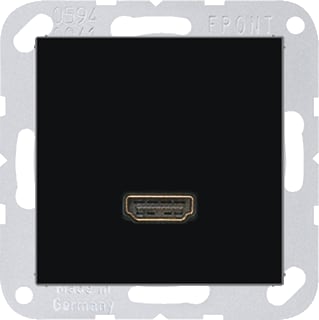 Jung - A RANGE Multifunctionele verbindingsdoos Afd A500 Zwart 1Xhdmi
