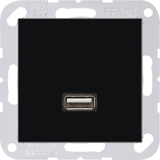 Jung - A RANGE Multifunctionele verbindingsdoos Afd A500 Zwart 1Xusb