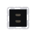 Jung - A RANGE Multifunctionele verbindingsdoos Afd A500 Zwart 2Xhdmi