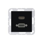 Jung - A RANGE Multifunctionele verbindingsdoos afd a500 zwart hdmi/vga
