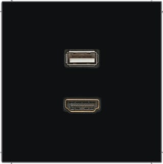 Jung - LS RANGE Multifunctionele verbindingsdoos Afd Ls990 Zw Hdmi/Usb