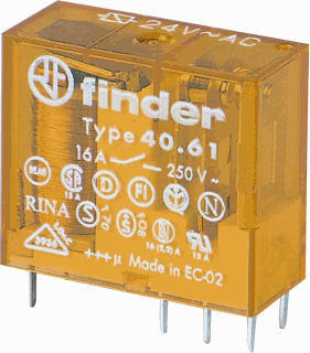 Finder - 40 Schakelrelais relais 40.61 1p16a   12dc