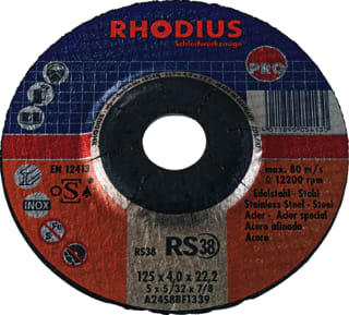 Rhodius - RS38 Slijpschijf Afbrschyf 125X6,0
