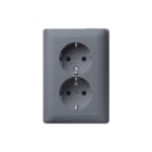 Gira - Systeem 55 Wandcontactdoos (WCD schakelmat.) Wcd Ra 2V Kb St Sys55 Ant