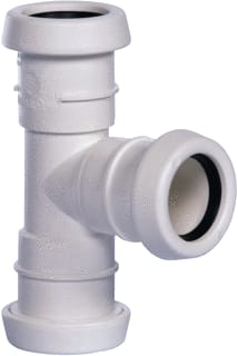 Pipelife - Fitting met 3 aansluitingen pp tstuk 50 90gr 2xms wit