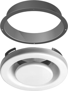 Barcol-Air - Retour VRAORO4 Ventilatieventiel Afzuigrozet+Ring 125Mm