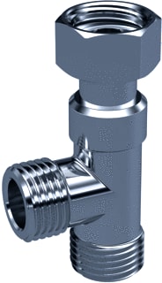 Raminex - Toebeh./onderdelen sanitaire kranen T-Stuk 3/8 Budrxwartxbudr