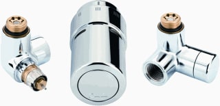Danfoss - RA-URX Rad. aansl. combi. v decorradiator Design Set Links Chroom