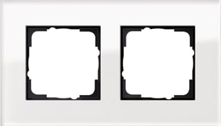 Gira - Esprit Afdekraam schakelmateriaal Afdkrm 2V Esprt Glas Wit