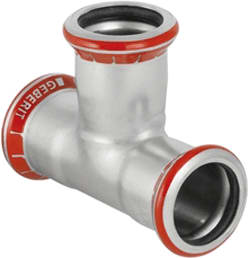 Geberit - Mapress C-staal Fitting met 3 aansluitingen Mapr.T-Stuk 108 Mm