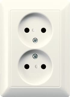 Jung - AS500 Wandcontactdoos (WCD schakelmat.) Wcd 2V 2P Alpin