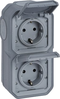 Legrand - Plexo Wandcontactdoos (WCD schakelmat.) Wcd Ra 2V Vert Gr
