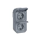 Legrand - Plexo Wandcontactdoos (WCD schakelmat.) Wcd Ra 2V Vert Gr