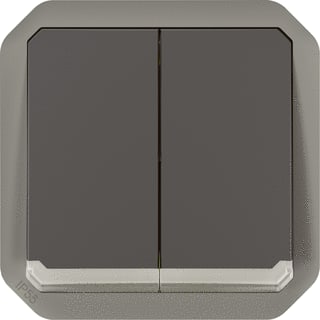 Legrand - Plexo Installatieschakelaar 2xschak-drukkn ant