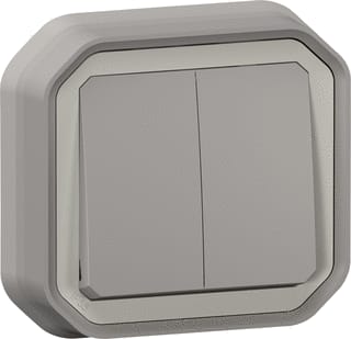 Legrand - Plexo Installatieschakelaar 2xwissel-drukknp gr