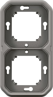 Legrand - Plexo Afdekraam schakelmateriaal Inbouwkader 2V Gr