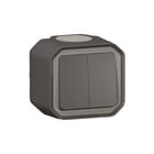 Legrand - Plexo Installatieschakelaar 2xwissel-drukkn ant