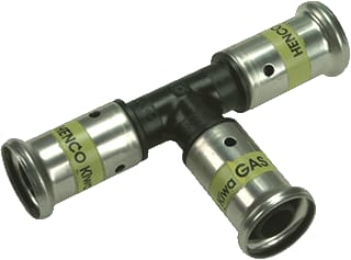 Henco - 9PKG Gas Fitting met 3 aansluitingen Gas Pers T 32X32X32