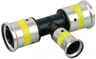Henco - 10PKG Gas Fitting met 3 aansluitingen Gas Pers T 32X26X32