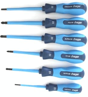 Hager - Schroevendraaier set schrvendrset softfin 6 del