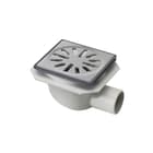 Aquaberg - Vloerput met 1 aansluiting Abs Put Ve 10X10Cm R/R Rvs304