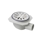 Aquaberg - 4011 Vloerput met 1 aansluiting abs put ve ro 10cm r/r rvs304