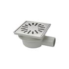 Aquaberg - 4216 Vloerput met 1 aansluiting abs put nv 15x15cm r/r rvs304