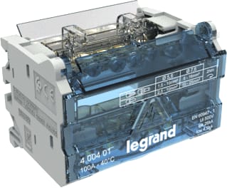 Legrand - LEXIC DIN Aansluitklem voor hoofdkabel Verdeelklm 2P 100A 7Aansl