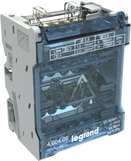 Legrand - LEXIC DIN Aansluitklem voor hoofdkabel Verdeelklm 4P 100A 7Aansl