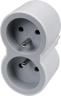 Legrand - Contactdooscombinatie Dom Contactst 2Xpa W-Gr