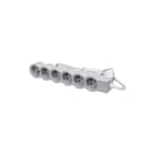 Legrand - Contactdooscombinatie tkd 6xpa met 1,5m wit-gr