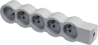 Legrand - Contactdooscombinatie tkd 5xpa z snoer wit-gr