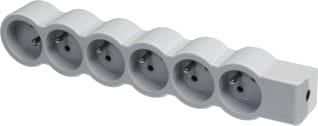 Legrand - Contactdooscombinatie tkd 6xpa z snoer wit-gr