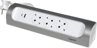 Legrand - Contactdooscombinatie Tkd 3X2P+A Usb A+C 1M Alu