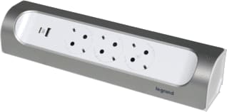 Legrand - Contactdooscombinatie Tkd 3X2P+A Usb A+C Zn Alu