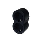 Legrand - Contactdooscombinatie Domino 2X2P+A - Zwart