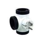 Legrand - Contactdooscombinatie domino 3x2p+a wit-grijs