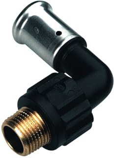 Henco - 5PK Fitting met 2 aansluitingen Pers Knie Bu 32X1"