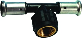 Henco - 13PK Fitting met 3 aansluitingen Pers Kunst T32X3/4X32 Bi