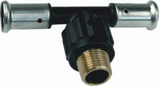 Henco - 14PK Fitting met 3 aansluitingen Pers Kunst T20X1/2X20 Bu