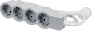 Legrand - Contactdooscombinatie Tkd 4X2P+A 1,5M Wit-Grijs