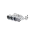 Legrand - Contactdooscombinatie Tkd 3X2P+A 3M Wit-Grijs