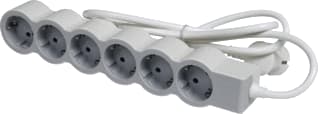 Legrand - Contactdooscombinatie Tkd 6X2P+A 3M - Wit-Grijs