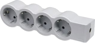 Legrand - Contactdooscombinatie Tkd 4X2P+A Zon Snoer W-Gr