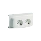 Attema - K40 ZC40 Opbouwdoos plintgoot 2-Voudige Contactds Wit