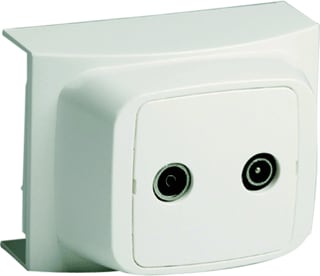 Attema - K40 EA40 Opbouwdoos plintgoot Rtv-Antenne-Aansl.Punt Wit