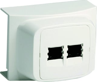 Attema - K40 ED40 Opbouwdoos plintgoot 2-V Cat5E Data-Aansl.P.Wit