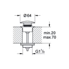 Grohe - Afvoerplug Waste Inrichting 65807Dc0