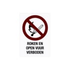 Pikt-O-Norm - Veiligheidspictogram Ptg 14X20 Roken/Open Vuur