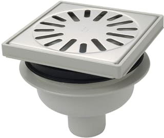 Aquaberg - 4015 Vloerput met 1 aansluiting Abs Put Ve 15X15Cm Rvs304